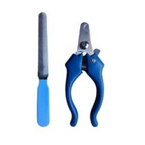 Kit Alicate Corte De Unhas Caes Gato 12 cm C/ Lixa Cor Azul Kit Alicate Corte De Unhas Caes Gato 12 cm C/ Lixa Cor Azul
