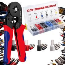 Kit Alicate Crimpagem Prensa Terminal 1200 Ilhós Tubular Kit Alicate Crimpagem Prensa Terminal 1200 Ilhós Tubular