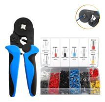 Kit Alicate Crimpar Com 1200 Terminal Ilhós 0,25 A 10mm Prensa Tubular Profissional Eletricista Tippi Kit Alicate Crimpar Com 1200 Terminal Ilhós 0,25 A 10mm Prensa Tubular Profissional Eletricista Tippi