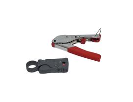 Kit Alicate Crimpar Compressão +Alicate Decapador Rg59 Rg6 Coaxial
