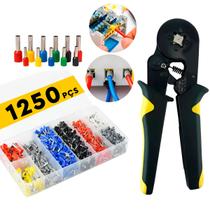 Kit alicate crimpar portatil c/ 1250 ilhós 0.25mm a 10mm