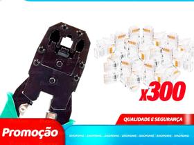 Kit Alicate Crimpar Profissional + 300 Conectores RJ45 Kit Alicate Crimpar Profissional + 300 Conectores RJ45