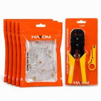 Kit Alicate Crimpar RJ45 + 100 Conectores RJ45 CAT5e Kit Alicate Crimpar RJ45 + 100 Conectores RJ45 CAT5e