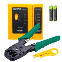 Kit Alicate De Crimpar Crimpagem E Testador De Cabo De Rede Rj45 - Exbom Kit Alicate De Crimpar Crimpagem E Testador De Cabo De Rede Rj45 - Exbom