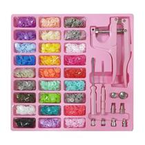 Kit Alicate De Pressão 3 Em 1 + Botões Plástico Ilhós ROSA Kit Alicate De Pressão 3 Em 1 + Botões Plástico Ilhós ROSA