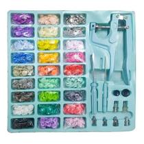 Kit Alicate De Pressão 4 em 1 Prega Botão Plástico Ilhós Botões De Metal