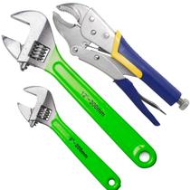 Kit Alicate De Pressão E Jogo de Chave Inglesa 12 e 8 Polegadas