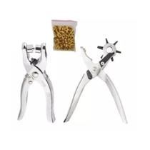 Kit alicate furador vazador ilhoses 2 em 1 cinto couro ajustavel com 100 ilhos 6 medidas profissional completo Kit alicate furador vazador ilhoses 2 em 1 cinto couro ajustavel com 100 ilhos 6 medidas profissional completo