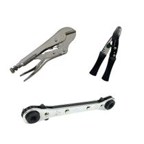 Kit Alicate Lacrador mais alicate capilar e Chave Catraca Uso Refrigeração