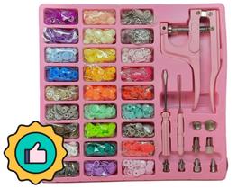 Kit Alicate Pressão Botões Plástico Metal Ilhóses Matriz Botão Metal Chave Fenda Furador TicTac Ritas Costura Patchwork Aplicador Profissional