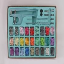 Kit Alicate Pressão Prega Botão Fitas Plástico Metal Ilhós Art Mak - Azul - artmak Kit Alicate Pressão Prega Botão Fitas Plástico Metal Ilhós Art Mak - Azul - artmak