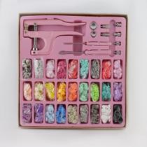 Kit Alicate Pressão Prega Botão Fitas Plástico Metal Ilhós Art Mak - Rosa - artmak Kit Alicate Pressão Prega Botão Fitas Plástico Metal Ilhós Art Mak - Rosa - artmak