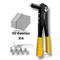 Kit Alicate Rebitador Manual Rebitadeira Profissional