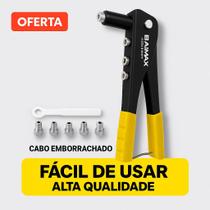 Kit Alicate Rebitador Manual Rebitadeira Profissional