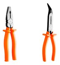 Kit Alicate Universal + Alicate Longo Meia Cana Curvo