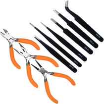 Kit Alicates E Pinças Eletrônica Bijuteria Semijoia Artesanato Pesca