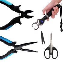 Kit Alicates Tesourinha Profissional Pesca Garra Mosquetão