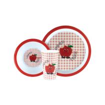 Kit alimentacao 3 pecas vermelho/maca - pimpolho Kit alimentacao 3 pecas vermelho/maca - pimpolho