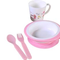 Kit Alimentação 4 Peças com Copo Infantil Fibra de Bambu