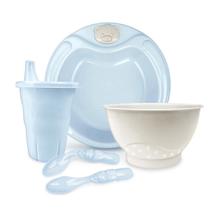 Kit Alimentação 5 Peças Infantil Bowl Pratinho Copo Talher Adoleta Adoleta