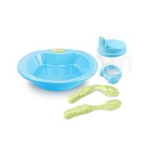 Kit Alimentação Adoleta Urso Azul/Verde 019540