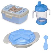 Kit Alimentação Baby 6m + Farmacinha Tampa c/ Trava BPA Free