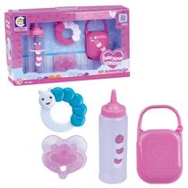Kit Alimentação Baby Ninos P/Boneca C/Mamadeira e Acessórios