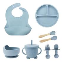 Kit Alimentação Bebê Silicone Prático E Seguro 8 Peças Kit Alimentação Bebê Silicone Prático E Seguro 8 Peças