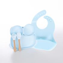 Kit alimentação bebe silicone sapinho 4 pcs baby style