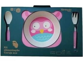 Kit Alimentação Eco Fibra De Bambu Coruja - Girotondo