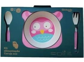 Kit Alimentação Eco Fibra De Bambu Coruja - Girotondo