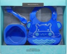 Kit Alimentação em Silicone Hipopótamo - Marcus & Marcus Kit Alimentação em Silicone Hipopótamo - Marcus & Marcus