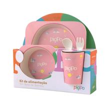 Kit Alimentação Fibra de Bambu 5 Peças Pippo