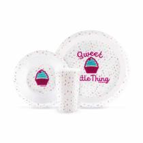 Kit Alimentação Infantil Pimpolho 3 peças Prato Tigela Copo Kit Alimentação Infantil Pimpolho 3 peças Prato Tigela Copo