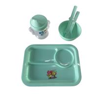 Kit Alimentação Infantil Prato Copo Talher BPA Free Kit Alimentação Infantil Prato Copo Talher BPA Free