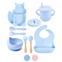 Kit Alimentação Introdução Alimentar Refeição Completa Para Bebê Crianças Infantil Prato Copo Talher Babador 10 Pçs Kit Alimentação Introdução Alimentar Refeição Completa Para Bebê Crianças Infantil Prato Copo Talher Babador 10 Pçs