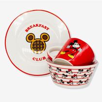 Kit Alimentação Mickey e Minnie Prato, Bowl e Caneca