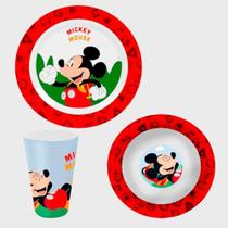 Kit Alimentacao Mickey Prato+Bowl+Copo Kit Alimentacao Mickey Prato+Bowl+Copo
