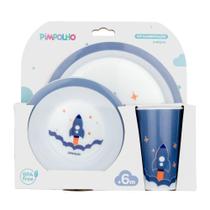 Kit Alimentação Para Bebê 3 Peças Foguete Pimpolho 93421 Kit Alimentação Para Bebê 3 Peças Foguete Pimpolho 93421