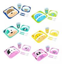 Kit Alimentacao Para Bebe 5 Pecas Turminha Animal Unik