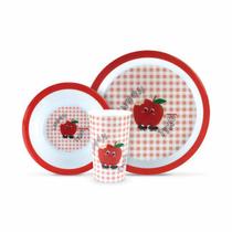 Kit Alimentação Para Bebê infantil 3 Peças Prato Tigela Copo +6m Pimpolho Kit Alimentação Para Bebê infantil 3 Peças Prato Tigela Copo +6m Pimpolho
