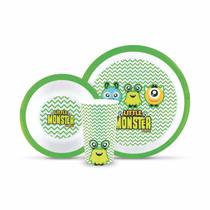 Kit Alimentação Para Bebê infantil 3 Peças Prato Tigela Copo +6m Pimpolho Kit Alimentação Para Bebê infantil 3 Peças Prato Tigela Copo +6m Pimpolho