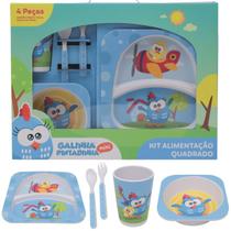 Kit Alimentação Pratinho Infantil Prato Galinha Pintadinha