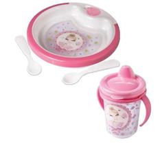 Kit alimentação Prato Térmico Caneca Trio Bailarina Plasútil