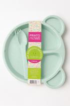 Kit Alimentação Refeição Bebe Infantil Plástico 3 Peças