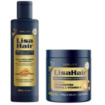 Kit Alisamento Embelleze Lisa Hair: Creme Alisante 450g e Loção Neutralizante 300ml