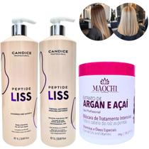 Kit Alisamento Redutor de Volume Antifrizz Profissional Peptide Liss Ativo 1LShampoo Pré TratamentoMáscara De Reparação e Hidratação Pós Quimica 1KG Kit Alisamento Redutor de Volume Antifrizz Profissional Peptide Liss Ativo 1LShampoo Pré TratamentoMáscara De Reparação e Hidratação Pós Quimica 1KG