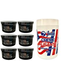 Kit Alisante Americano 1kg Juca + 6 Gel Long Barber 300g