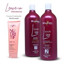 Kit Alisante Mairi Liss Gold (Sem Formol) Mairibel 2 Passos + 1 Creme Finalizador