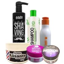 Kit Alisante Para Barbearia Hidróxido De Sódio 6 Passos Mini - Juca Cosméticos